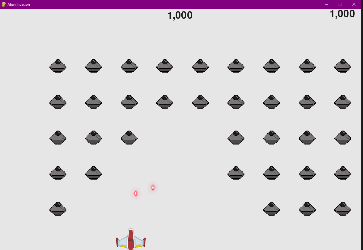 An image of the Alien Invaders Game project.